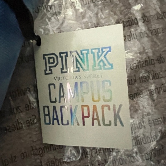 Vs pink campus backpack blue tie dye red roses rare 2017-18 collection - Picture 8 of 12